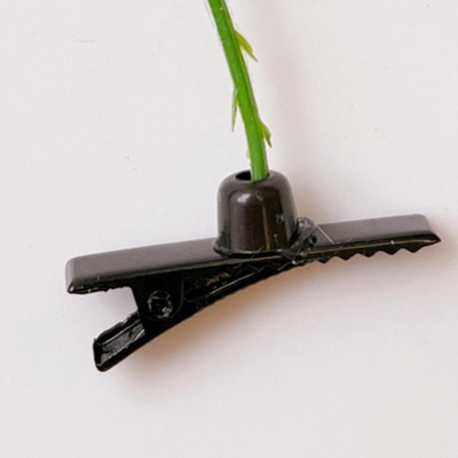 100 Pcs Bean Sprout Hair Clips Plant Hairpins Anti-slip Fake Leaf Funny Shape Long Green Sprout Decor Adult Children Hair Decoration Hair Clips 