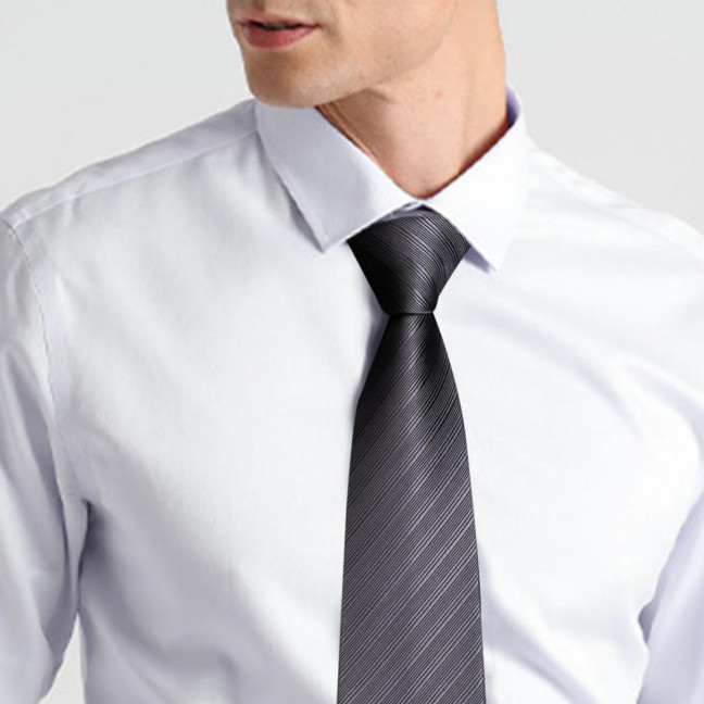 Men Tie Business Tie Work Formal Occasion Stripe Silky Smooth Anti-wrinkle Adjustable Lightweight Clothes Matching Party Wedding Necktie 