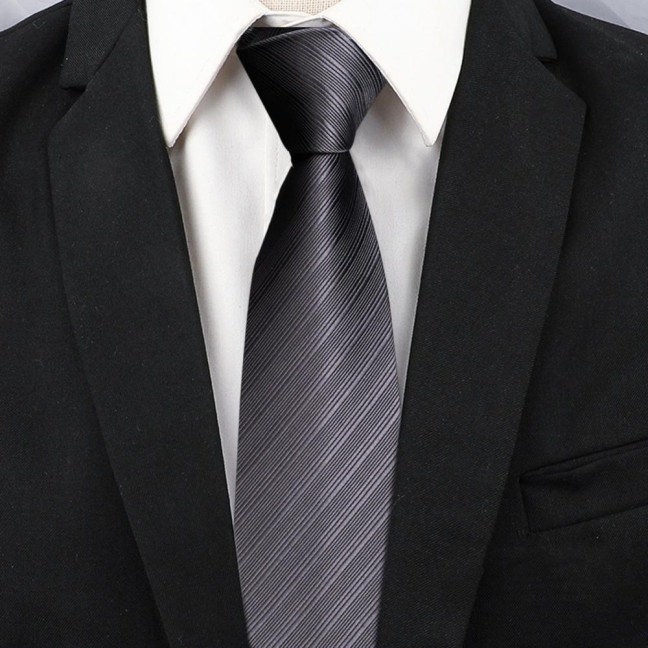 Men Tie Business Tie Work Formal Occasion Stripe Silky Smooth Anti-wrinkle Adjustable Lightweight Clothes Matching Party Wedding Necktie 