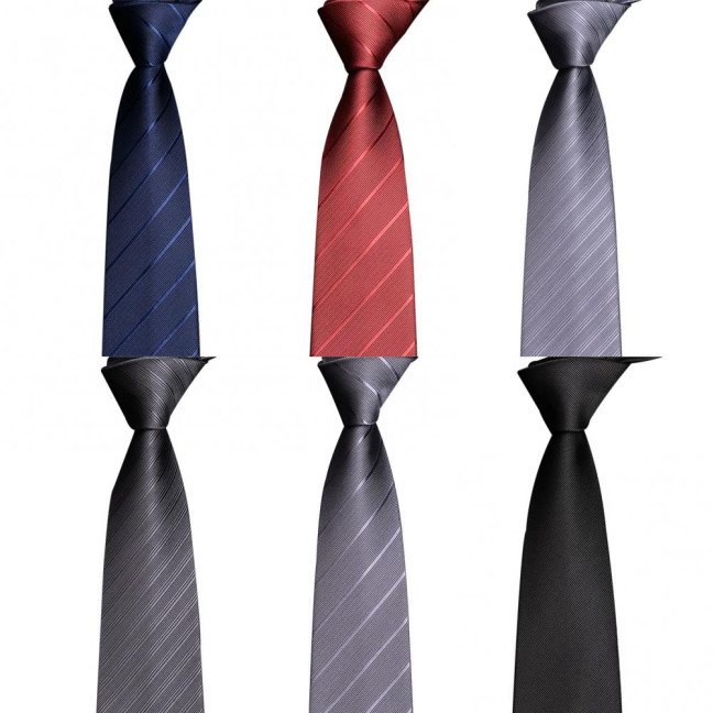 Men Tie Business Tie Work Formal Occasion Stripe Silky Smooth Anti-wrinkle Adjustable Lightweight Clothes Matching Party Wedding Necktie 