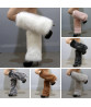 1 Pair Women Imitation Fox Fur Leg Warmers Solid Color Elastic Furry Boot Covers Knee-length Long Socks Fashion Accessories