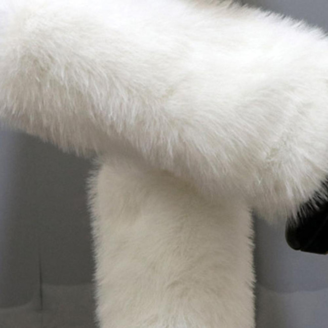 1 Pair Women Imitation Fox Fur Leg Warmers Solid Color Elastic Furry Boot Covers Knee-length Long Socks Fashion Accessories