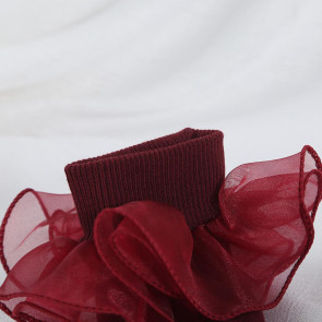 1 Pair Children Socks Lolita Princess Style Floral Lace Decor Solid Color Soft Breathable Elastic Anti-slip Ballet Dancing Performance Socks 