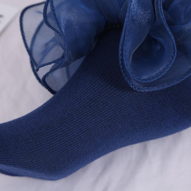 1 Pair Children Socks Lolita Princess Style Floral Lace Decor Solid Color Soft Breathable Elastic Anti-slip Ballet Dancing Performance Socks 