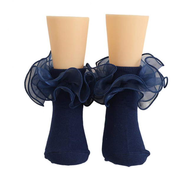 1 Pair Children Socks Lolita Princess Style Floral Lace Decor Solid Color Soft Breathable Elastic Anti-slip Ballet Dancing Performance Socks 