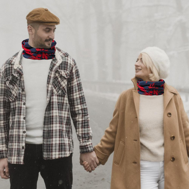 Unisex Winter Hat Vintage Ethnic Print Colorful Elastic Anti-slip Regular Fit Baggy Soft Warm Wide Band Colorfast Women Men Beanie 