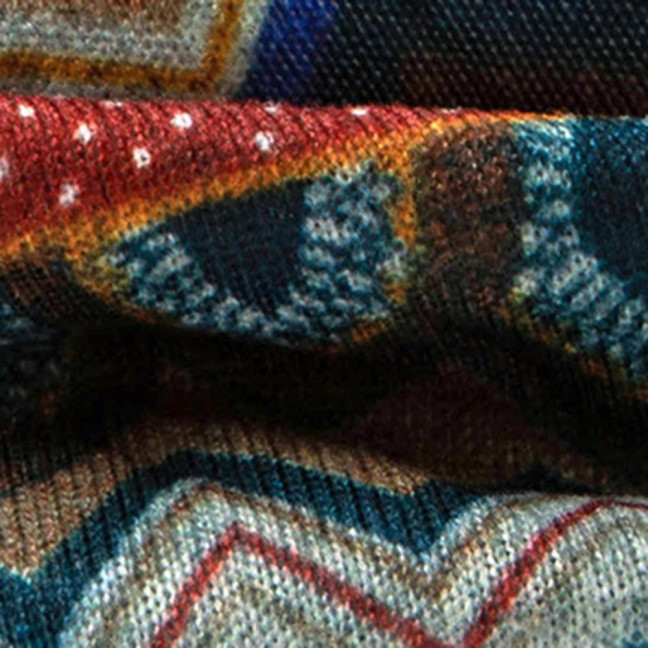 Unisex Winter Hat Vintage Ethnic Print Colorful Elastic Anti-slip Regular Fit Baggy Soft Warm Wide Band Colorfast Women Men Beanie 