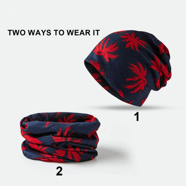 Unisex Winter Hat Vintage Ethnic Print Colorful Elastic Anti-slip Regular Fit Baggy Soft Warm Wide Band Colorfast Women Men Beanie 