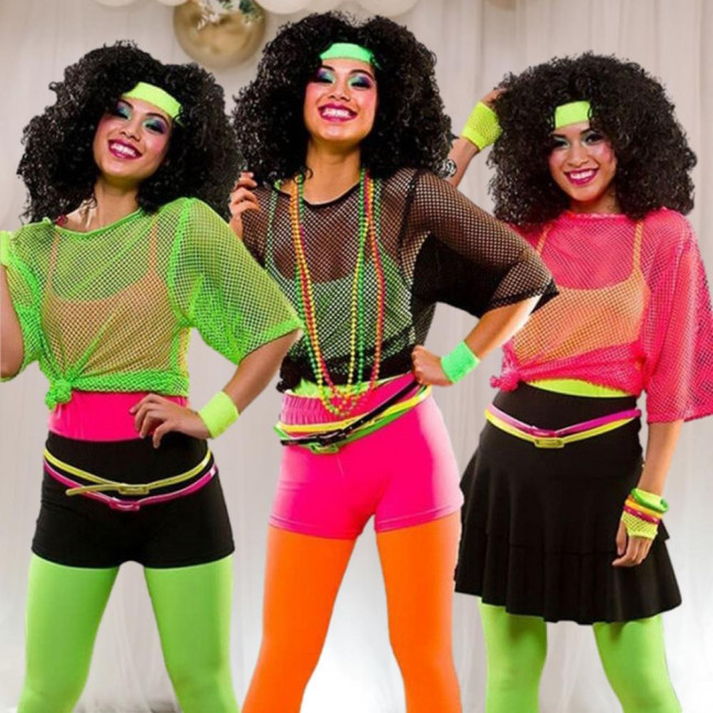 Women Fishnet T-Shirt Hollow Out Solid Color Loose Round Neck Three Quarter Sleeve Pullover See-through Nightclub Party Dance Top Women Fishnet T-Shirt Hollow Out Solid Color Loose Round Neck Three Quarter Sleeve Pullover See-through Nightclub Party Dance Top