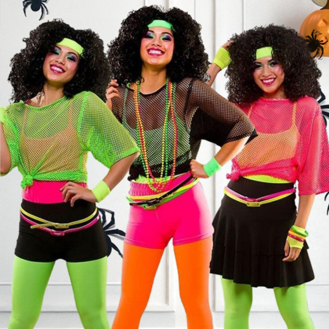 Women Fishnet T-Shirt Hollow Out Solid Color Loose Round Neck Three Quarter Sleeve Pullover See-through Nightclub Party Dance Top Women Fishnet T-Shirt Hollow Out Solid Color Loose Round Neck Three Quarter Sleeve Pullover See-through Nightclub Party Dance Top