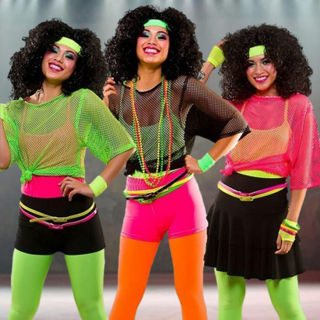 Women Fishnet T-Shirt Hollow Out Solid Color Loose Round Neck Three Quarter Sleeve Pullover See-through Nightclub Party Dance Top Women Fishnet T-Shirt Hollow Out Solid Color Loose Round Neck Three Quarter Sleeve Pullover See-through Nightclub Party Dance Top