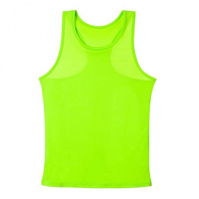2Pcs/Set Women Mesh Top Vest Set Bright Color O-Neck Short Sleeve Mesh Cropped Tops Racerback Pullover Vest Set 2Pcs/Set Women Mesh Top Vest Set Bright Color O-Neck Short Sleeve Mesh Cropped Tops Racerback Pullover Vest Set