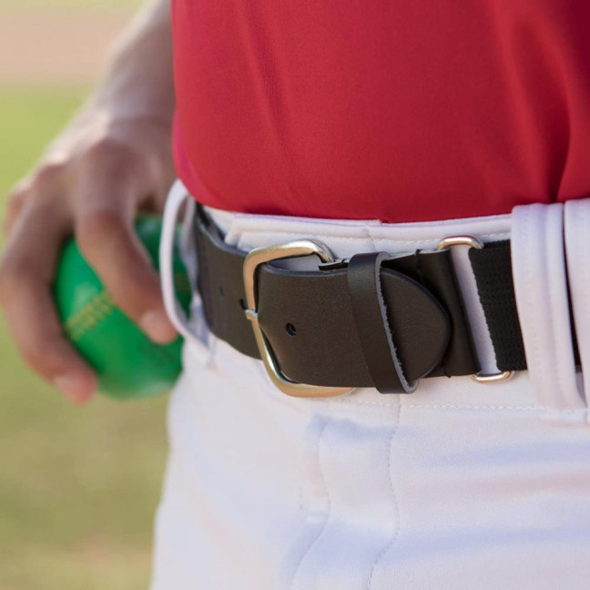 Adult Baseball Belt Elastic Band Adjustable Length Imitation Leather Baseball Softball Belt Unisex Vibrant Color Waistband