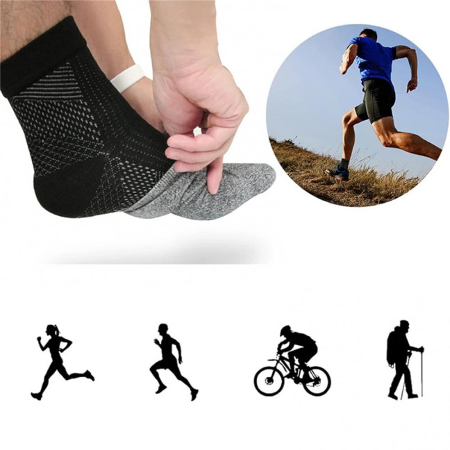 1 Pair Unisex Compression Ankle Cuffs Mid-tube High Elasticity Open-toe Socks Neuropathy Ankle Sleeves Sport Ankle Support for Unrestricted Movement And Improved Circulation