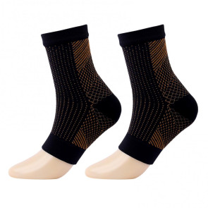 1 Pair Unisex Compression Ankle Cuffs Mid-tube High Elasticity Open-toe Socks Neuropathy Ankle Sleeves Sport Ankle Support for Unrestricted Movement And Improved Circulation