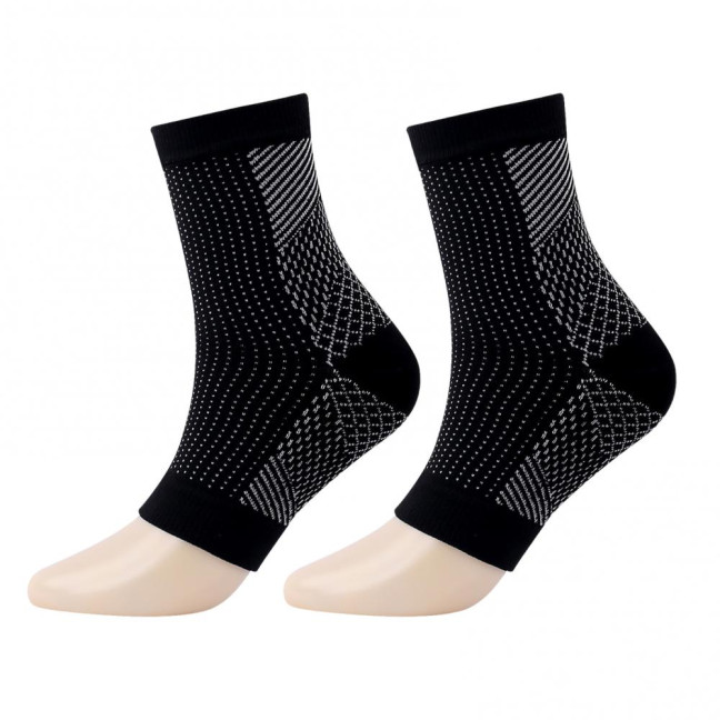 1 Pair Unisex Compression Ankle Cuffs Mid-tube High Elasticity Open-toe Socks Neuropathy Ankle Sleeves Sport Ankle Support for Unrestricted Movement And Improved Circulation