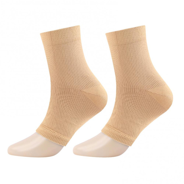1 Pair Unisex Compression Ankle Cuffs Mid-tube High Elasticity Open-toe Socks Neuropathy Ankle Sleeves Sport Ankle Support for Unrestricted Movement And Improved Circulation