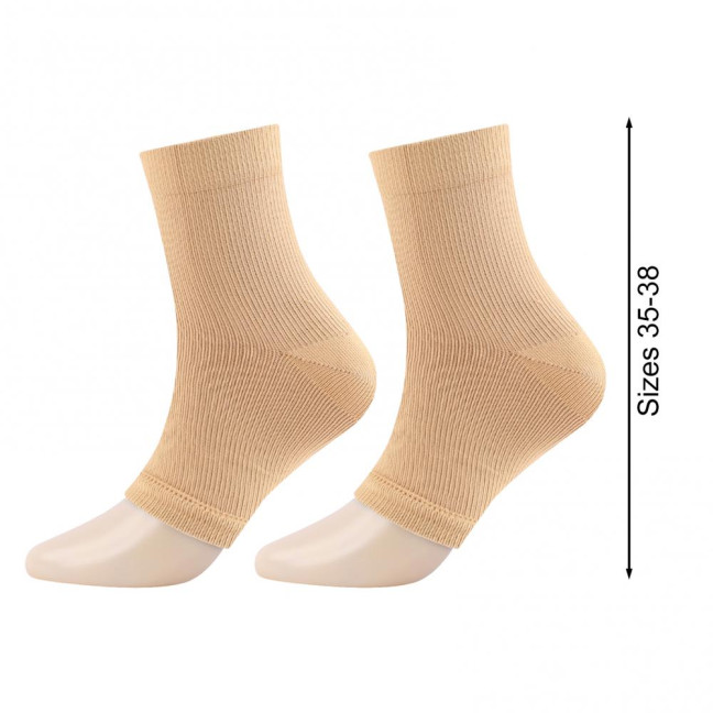 1 Pair Unisex Compression Ankle Cuffs Mid-tube High Elasticity Open-toe Socks Neuropathy Ankle Sleeves Sport Ankle Support for Unrestricted Movement And Improved Circulation
