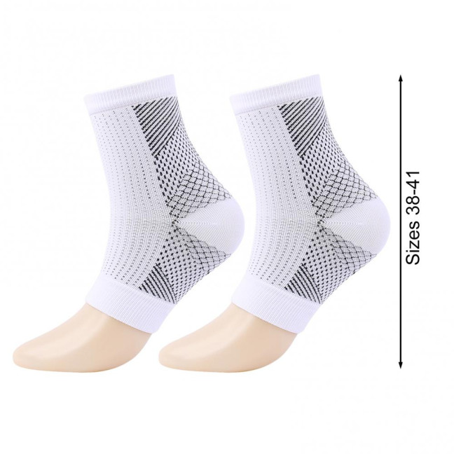 1 Pair Unisex Compression Ankle Cuffs Mid-tube High Elasticity Open-toe Socks Neuropathy Ankle Sleeves Sport Ankle Support for Unrestricted Movement And Improved Circulation