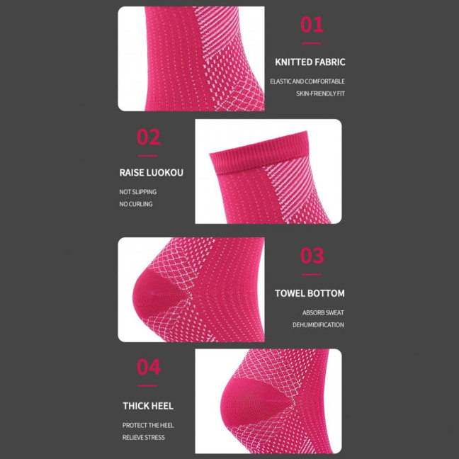 1 Pair Unisex Compression Ankle Cuffs Mid-tube High Elasticity Open-toe Socks Neuropathy Ankle Sleeves Sport Ankle Support for Unrestricted Movement And Improved Circulation