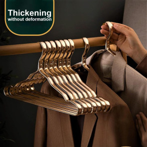 Clothes Hanger Max Load Bearing Anti-rust Aluminum Alloy Smooth Windproof Smooth Non-Slip Suit Coat Hanger Clothing Driying Rack Wardrobe Organizer