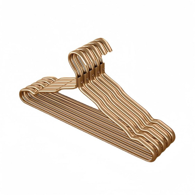 Clothes Hanger Max Load Bearing Anti-rust Aluminum Alloy Smooth Windproof Smooth Non-Slip Suit Coat Hanger Clothing Driying Rack Wardrobe Organizer