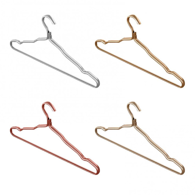 Clothes Hanger Max Load Bearing Anti-rust Aluminum Alloy Smooth Windproof Smooth Non-Slip Suit Coat Hanger Clothing Driying Rack Wardrobe Organizer