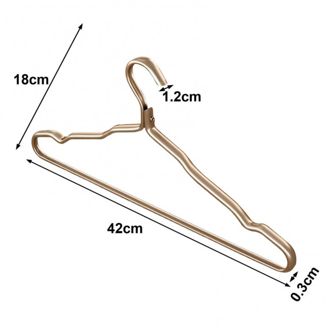 Clothes Hanger Max Load Bearing Anti-rust Aluminum Alloy Smooth Windproof Smooth Non-Slip Suit Coat Hanger Clothing Driying Rack Wardrobe Organizer