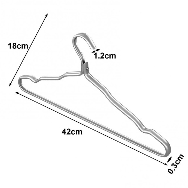 Clothes Hanger Max Load Bearing Anti-rust Aluminum Alloy Smooth Windproof Smooth Non-Slip Suit Coat Hanger Clothing Driying Rack Wardrobe Organizer