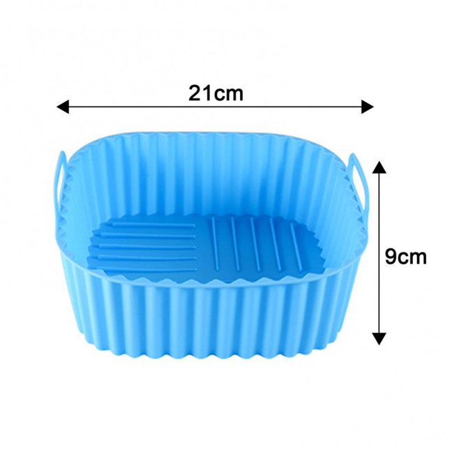 Silicone Air Fryer Basket Tray Square Reusable Silicone Pot for 7QT Air Fryer BPA-Free Steamer Oven Liner Easy Clean Air Fryer Accessory with Handles Silicone Air Fryer Basket Tray Square Reusable Silicone Pot for 7QT Air Fryer BPA-Free Steamer Oven Liner Easy Clean Air Fryer Accessory with Handles
