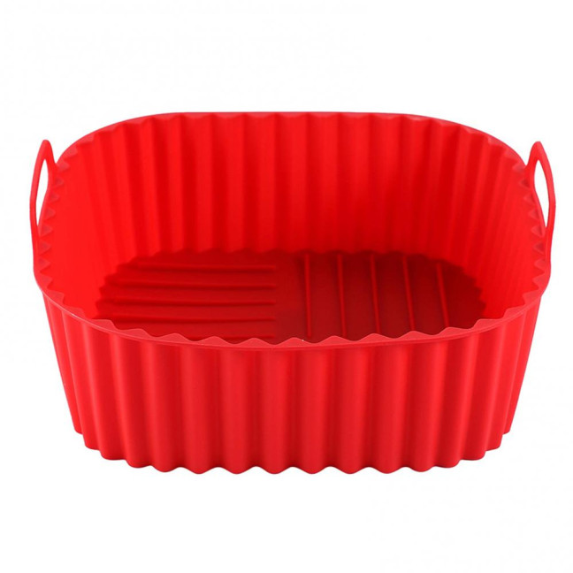Silicone Air Fryer Basket Tray Square Reusable Silicone Pot for 7QT Air Fryer BPA-Free Steamer Oven Liner Easy Clean Air Fryer Accessory with Handles Silicone Air Fryer Basket Tray Square Reusable Silicone Pot for 7QT Air Fryer BPA-Free Steamer Oven Liner Easy Clean Air Fryer Accessory with Handles