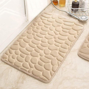 Floor Carpet Cartoon Pebble Thick Great Water Absorption Non Slip Soft No Odor Bathroom Rug Bedroom Entry Bath Shower Bathtub Carpet