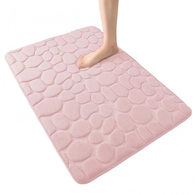 Floor Carpet Cartoon Pebble Thick Great Water Absorption Non Slip Soft No Odor Bathroom Rug Bedroom Entry Bath Shower Bathtub Carpet