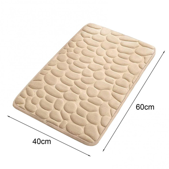 Floor Carpet Cartoon Pebble Thick Great Water Absorption Non Slip Soft No Odor Bathroom Rug Bedroom Entry Bath Shower Bathtub Carpet