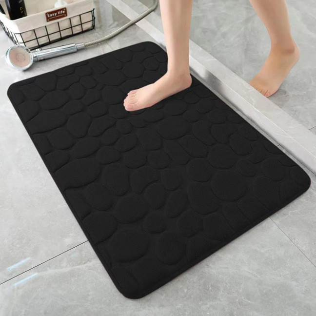 Floor Carpet Cartoon Pebble Thick Great Water Absorption Non Slip Soft No Odor Bathroom Rug Bedroom Entry Bath Shower Bathtub Carpet