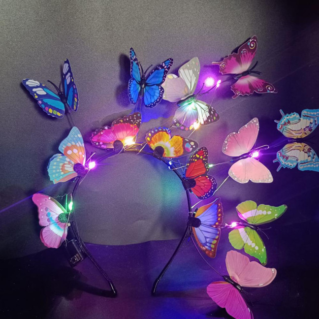 Colorful Butterflies Hair Hoop Girl Headband Crown Adjustable Tea Party Halloween Costume Adult Kid Headpiece Colorful Butterflies Hair Hoop Girl Headband Crown Adjustable Tea Party Halloween Costume Adult Kid Headpiece