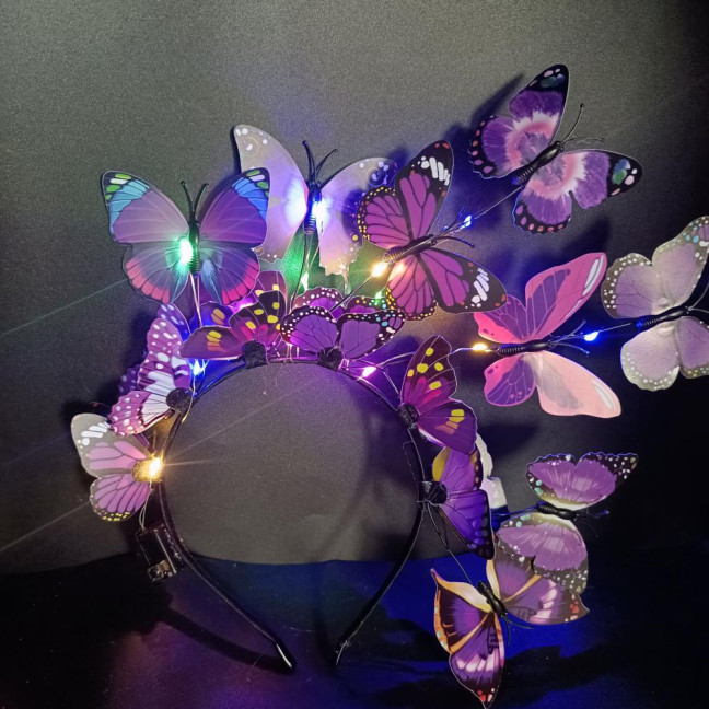 Colorful Butterflies Hair Hoop Girl Headband Crown Adjustable Tea Party Halloween Costume Adult Kid Headpiece Colorful Butterflies Hair Hoop Girl Headband Crown Adjustable Tea Party Halloween Costume Adult Kid Headpiece