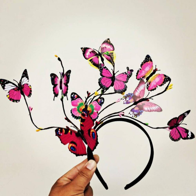 Colorful Butterflies Hair Hoop Girl Headband Crown Adjustable Tea Party Halloween Costume Adult Kid Headpiece Colorful Butterflies Hair Hoop Girl Headband Crown Adjustable Tea Party Halloween Costume Adult Kid Headpiece