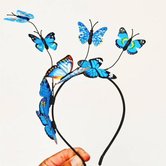 Colorful Butterflies Hair Hoop Girl Headband Crown Adjustable Tea Party Halloween Costume Adult Kid Headpiece Colorful Butterflies Hair Hoop Girl Headband Crown Adjustable Tea Party Halloween Costume Adult Kid Headpiece