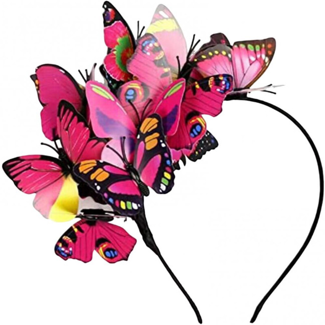 Colorful Butterflies Hair Hoop Girl Headband Crown Adjustable Tea Party Halloween Costume Adult Kid Headpiece Colorful Butterflies Hair Hoop Girl Headband Crown Adjustable Tea Party Halloween Costume Adult Kid Headpiece