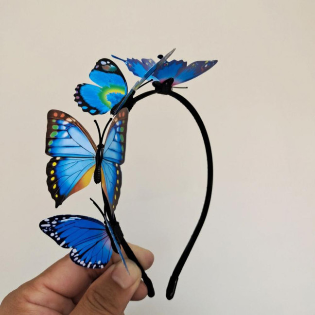 Colorful Butterflies Hair Hoop Girl Headband Crown Adjustable Tea Party Halloween Costume Adult Kid Headpiece Colorful Butterflies Hair Hoop Girl Headband Crown Adjustable Tea Party Halloween Costume Adult Kid Headpiece