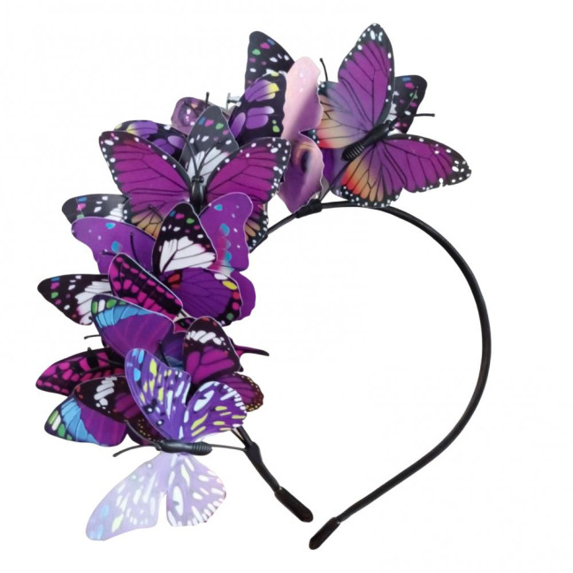 Colorful Butterflies Hair Hoop Girl Headband Crown Adjustable Tea Party Halloween Costume Adult Kid Headpiece Colorful Butterflies Hair Hoop Girl Headband Crown Adjustable Tea Party Halloween Costume Adult Kid Headpiece