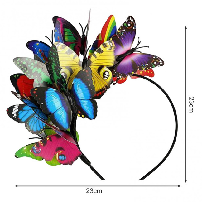 Colorful Butterflies Hair Hoop Girl Headband Crown Adjustable Tea Party Halloween Costume Adult Kid Headpiece Colorful Butterflies Hair Hoop Girl Headband Crown Adjustable Tea Party Halloween Costume Adult Kid Headpiece