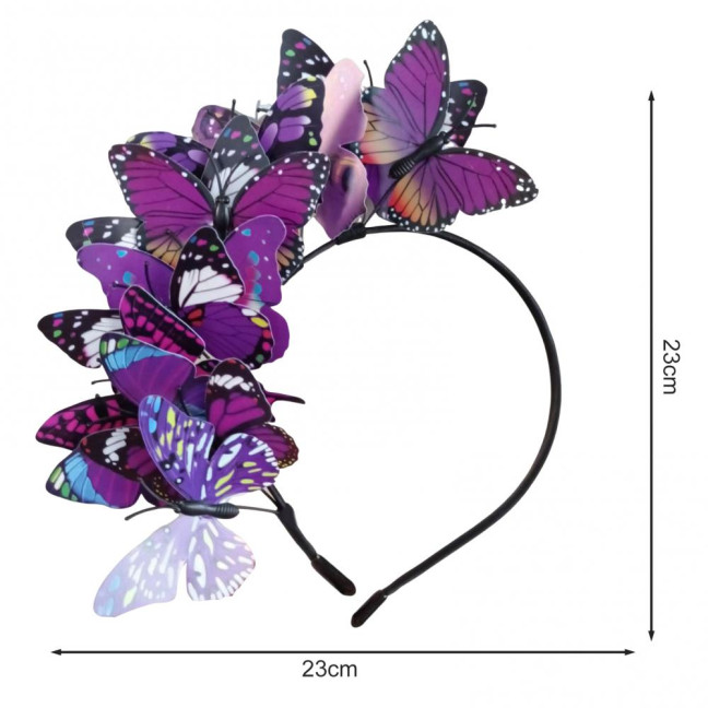 Colorful Butterflies Hair Hoop Girl Headband Crown Adjustable Tea Party Halloween Costume Adult Kid Headpiece Colorful Butterflies Hair Hoop Girl Headband Crown Adjustable Tea Party Halloween Costume Adult Kid Headpiece