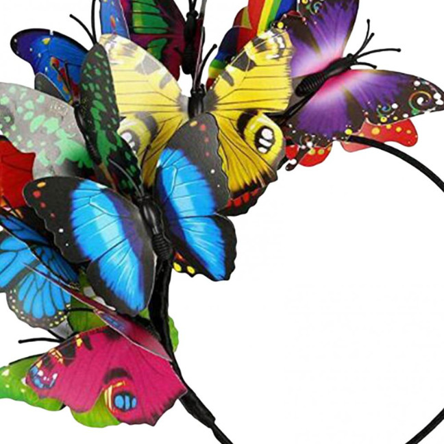 Colorful Butterflies Hair Hoop Girl Headband Crown Adjustable Tea Party Halloween Costume Adult Kid Headpiece Colorful Butterflies Hair Hoop Girl Headband Crown Adjustable Tea Party Halloween Costume Adult Kid Headpiece