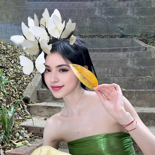 Colorful Butterflies Hair Hoop Girl Headband Crown Adjustable Tea Party Halloween Costume Adult Kid Headpiece Colorful Butterflies Hair Hoop Girl Headband Crown Adjustable Tea Party Halloween Costume Adult Kid Headpiece