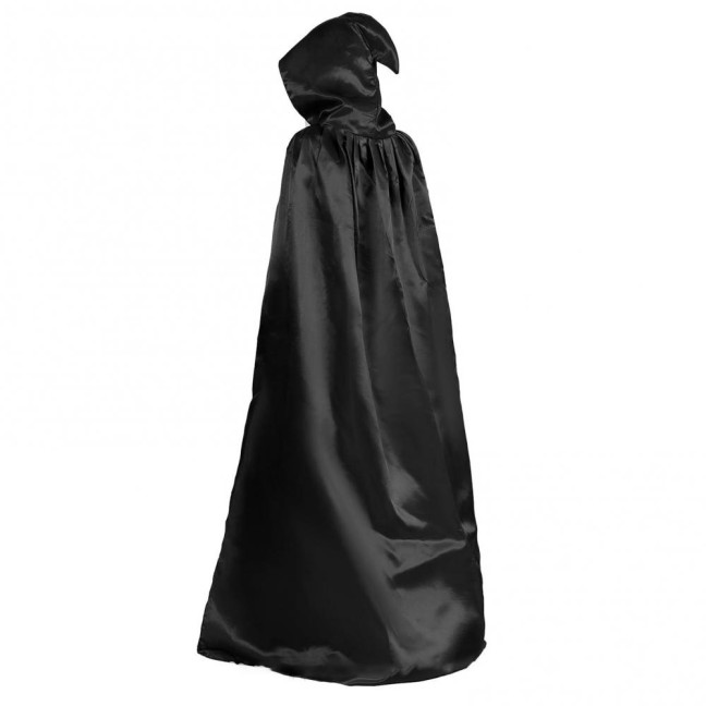 Halloween Cape Black Hooded Medieval Wizard Robe Cosplay Costume Adults Kids Halloween Performance Cloak Halloween Cape Black Hooded Medieval Wizard Robe Cosplay Costume Adults Kids Halloween Performance Cloak