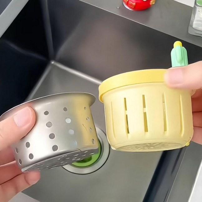 2 Pcs Kitchen Sink Strainer Multifunctional Household Cactus Strainer Press Type Automatic Dumping Sink Drainage Basket for Kitchen Hands-free Waste Filtering 2 Pcs Kitchen Sink Strainer Multifunctional Household Cactus Strainer Press Type Automatic Dumping Sink Drainage Basket for Kitchen Hands-free Waste Filtering