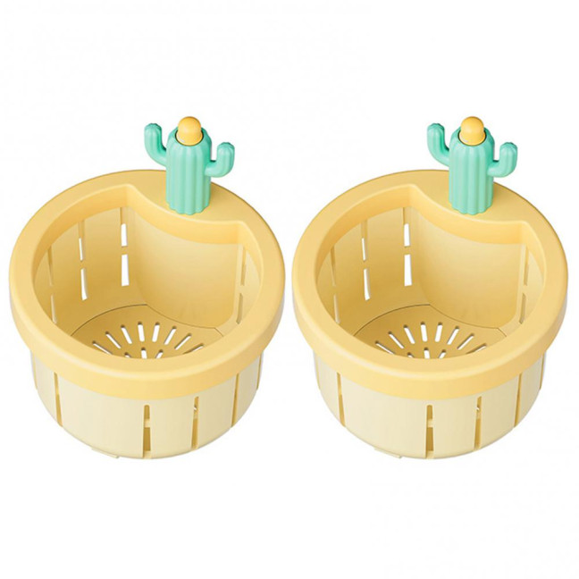 2 Pcs Kitchen Sink Strainer Multifunctional Household Cactus Strainer Press Type Automatic Dumping Sink Drainage Basket for Kitchen Hands-free Waste Filtering 2 Pcs Kitchen Sink Strainer Multifunctional Household Cactus Strainer Press Type Automatic Dumping Sink Drainage Basket for Kitchen Hands-free Waste Filtering