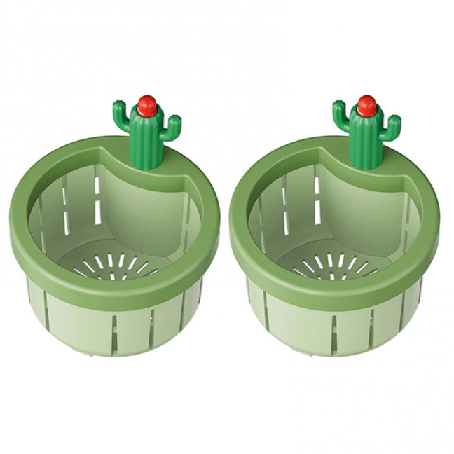 2 Pcs Kitchen Sink Strainer Multifunctional Household Cactus Strainer Press Type Automatic Dumping Sink Drainage Basket for Kitchen Hands-free Waste Filtering 2 Pcs Kitchen Sink Strainer Multifunctional Household Cactus Strainer Press Type Automatic Dumping Sink Drainage Basket for Kitchen Hands-free Waste Filtering
